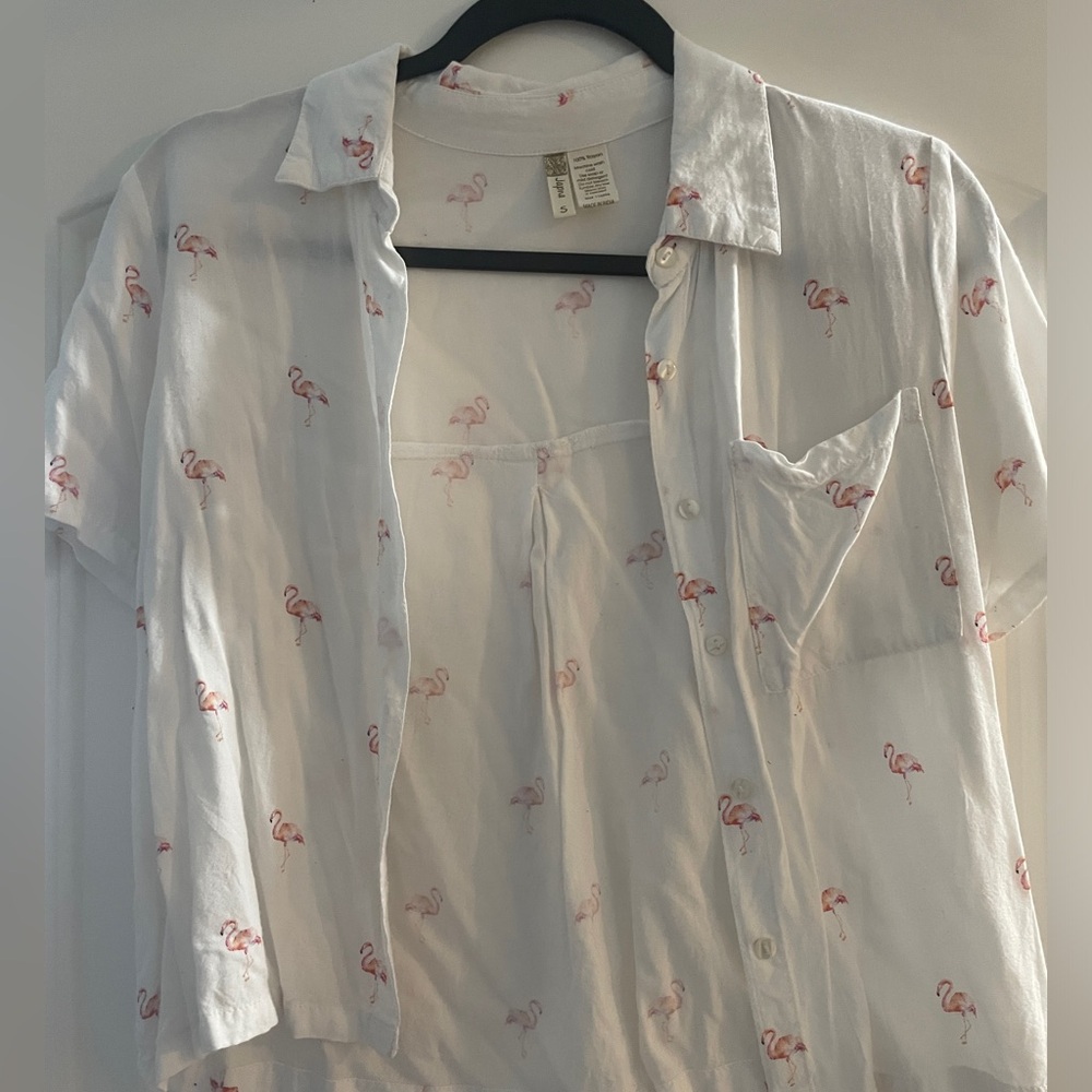 Women’s White Flamingo Shirt